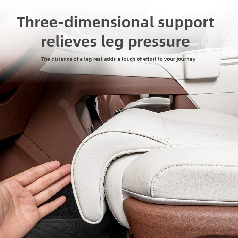 Car Seat Leg Support Extension Mat Universal Leg Support Pillow PU Leather Driver Auto Seat Extender Leg Cushion