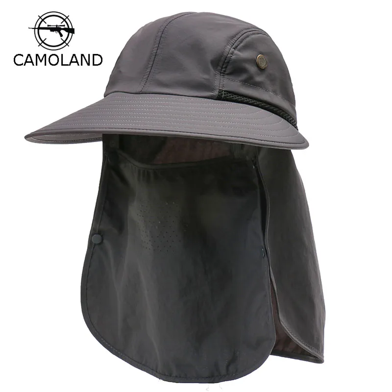 

COMOLAND Shawl Neck Protection Bucket Hat Summer Bucket Hat for Men Women Fisherman Hat Breathable UV Protection Sun Cap Fishing
