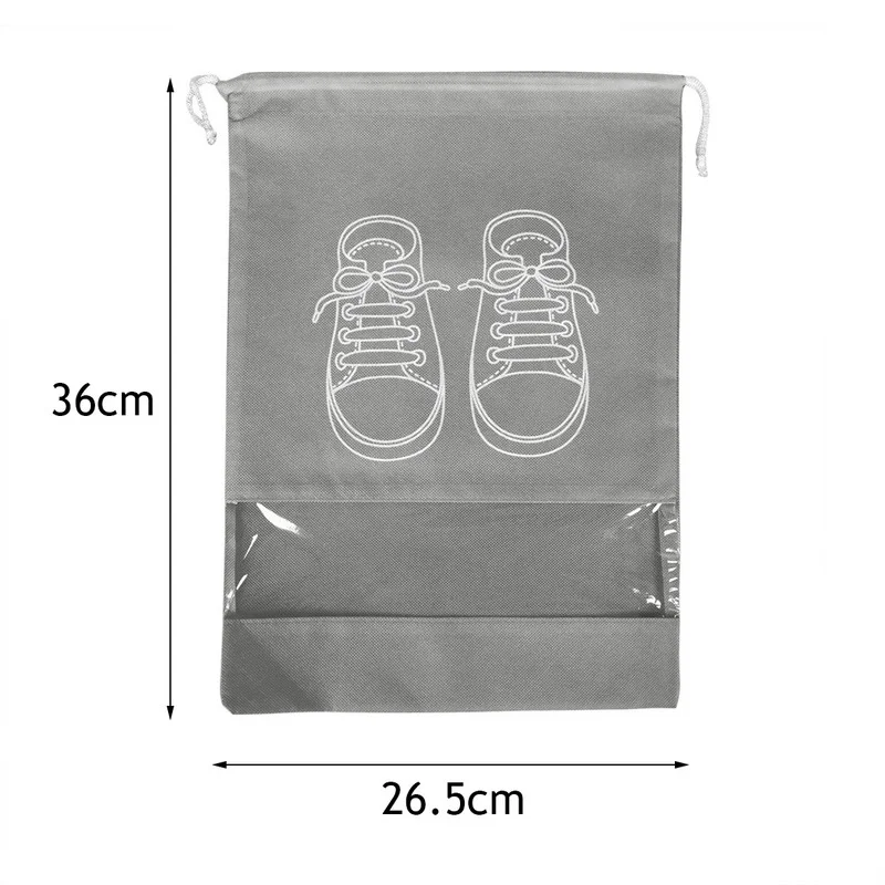 5Pcs Set Storage With Thickened Non-Woven Fabric Strap Mouth Large Capacity Travel Waterproof Shoe Bag Moistureproof 6