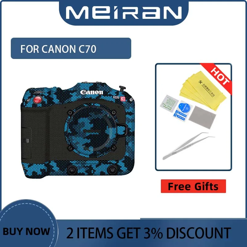 Per Canon Eos C70 Pellicola Di Copertura Della Fotocamera Decalcomania Protezione Della Pelle Cappotto Della Pelle Pellicola Avvolgente C70 Fotocamera