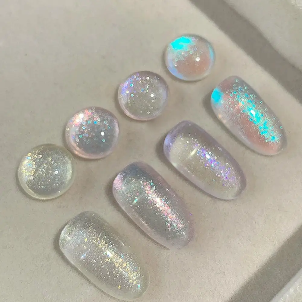 1Jar Pearl Effect Nail Powder Sparkly Nail Glitter High Gloss Powder Crystal Shining Decor Aurora Pigment Manic Q6M3