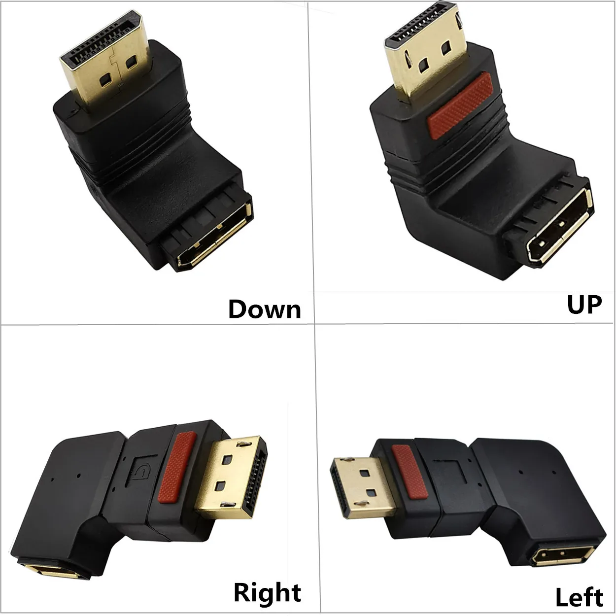 

90 градусов вверх под углом DP DisplayPort фоторазъем адаптера расширения (вверх/вниз/влево/вправо)