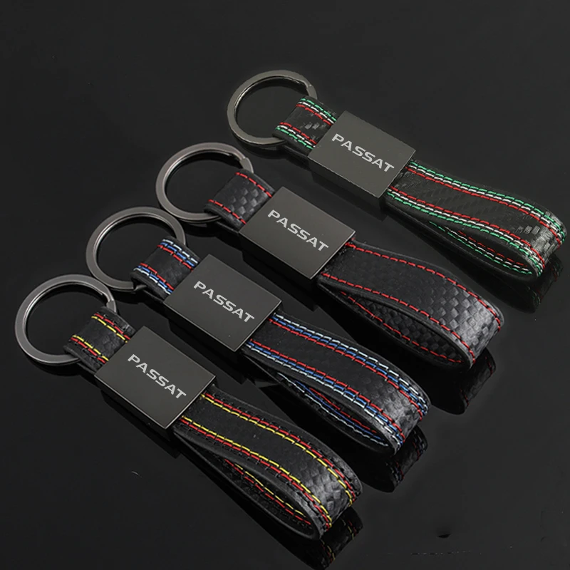 Portachiavi Per Auto Portachiavi In Pelle Fibbia Decor Per Vw Passat Logo Passat Tiguan Golf Jetta Portachiavi In Fibra Di Carbonio Accessori Per Auto