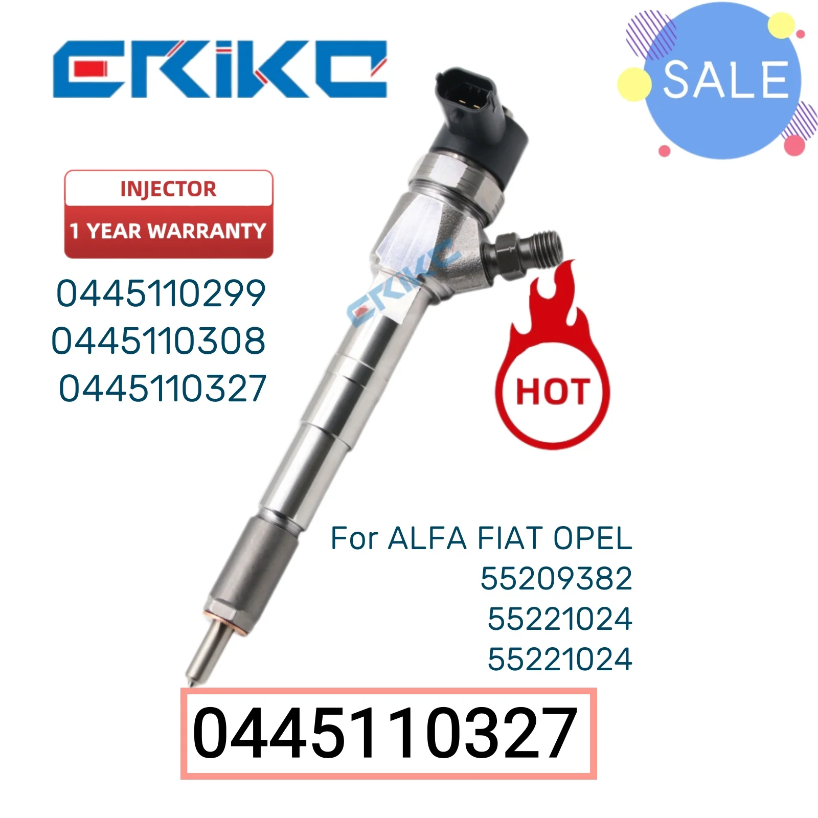 0445110327 Iniettore Di Carburante Per Auto Auto 0 445 110 327 Iniettore Ugello 0445 110 327 Iniezione Motore Automatica Per Alfa Fiat Opel