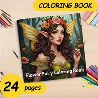 Flowers Fairy Coloring Book For Adults & Teens - Anxiety Relief Perfect Gift Self-painting Adult picture book 1