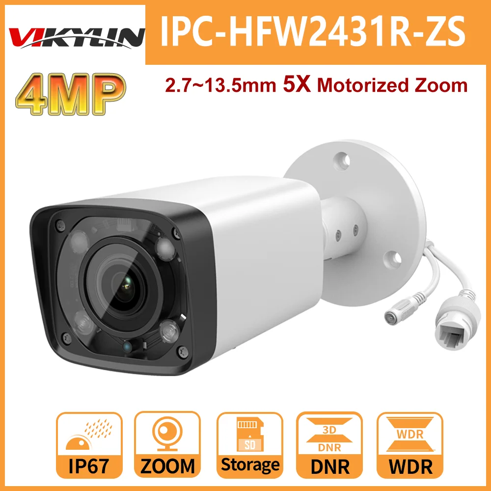 Dahua 4Mp Notte Camera Dh Ipc-Hfw4431R-Z 2.7-12Mm Lente Motorizzata Vf 80 M Di Visione Notturna Poe Pallottola Di Rete Telecamera Di Sicurezza