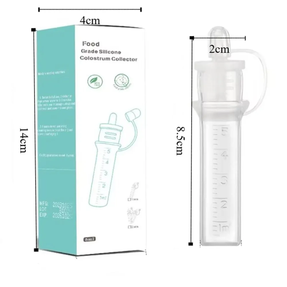 Reusable Colostrum Collector Food Safe 6ml Breast Milk Collection Baby Essentials Easy To Clean Baby Feeding Device