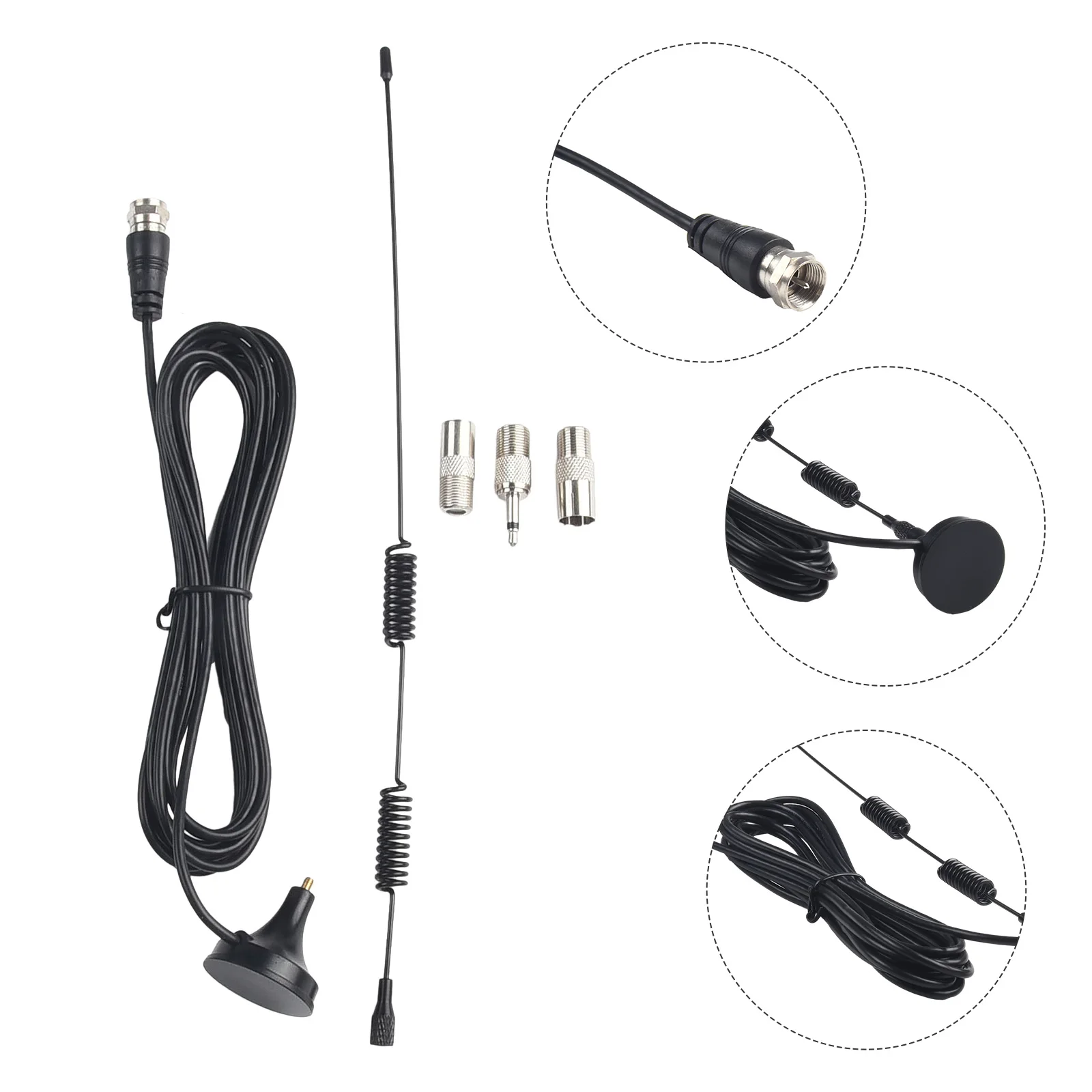 Digitale Audioantenne für den Innenbereich, verbessert den FM-AM-Radioempfang, magnetische Basismontage, kompatibel mit AV-Audio-Vedio-Systemen – Detail 10