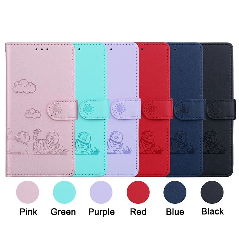 Leather Flip Wallet Case - Stand Feature and Enhanced Protection