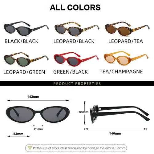 Small Oval Sunglasses for Women's Vintage Design Sun Glasses Shades Female Sexy Retro Punk Men Sunglass Outdoor Trendy Eyewear - Image 6