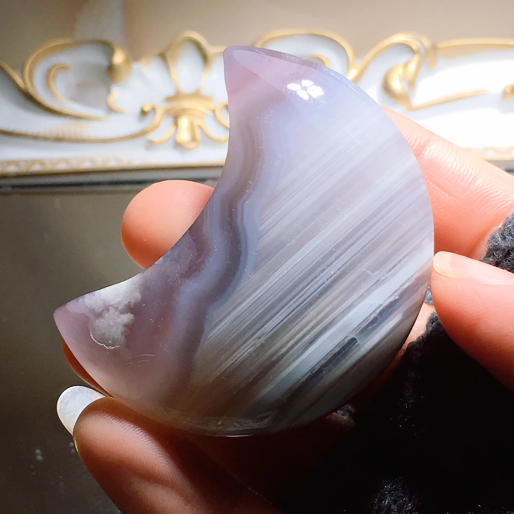 Flower Agate Moon 2508