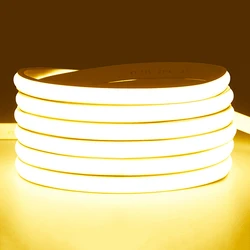 COB LED Strip with Switch and EU Plug - Flexible Decorative Lighting for Home and Kitchen Decor (No switch)