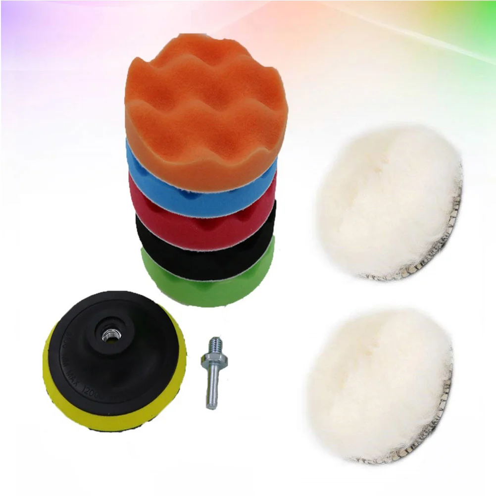 

9pcs 3 Inches Wave Car Buffing Polishing Pad Global Waffle Pads for Car Sanding Polishing Waxing Sealing