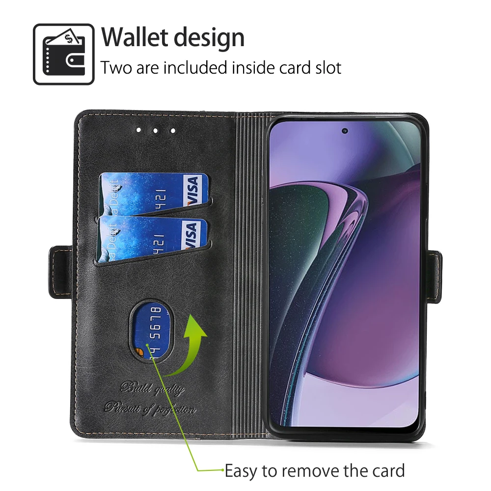 Premium PU Leather Flip Book Case – Elegant Protective Cover with Card Holder