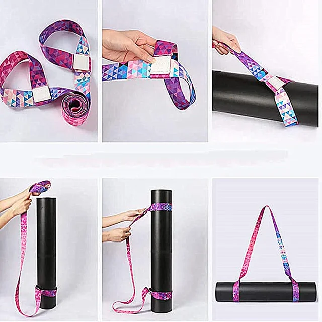 1Pcs Yoga Mat StrapAdjustable Exercise Sling Shoulder StrapExercise Stretch Fitness EquipmentElastic Yoga Strap 5