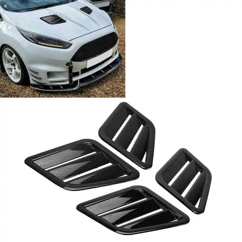 ABS フロント エンジン フード グリル 装飾 カバー 適用: フォード/FORD F150 ラプター 2009-2014 カーボンファイバー調 カーボン調 AL-RR-2436 AL ABSエンジンフードエアベントカバー、フロントアッパーボンネット