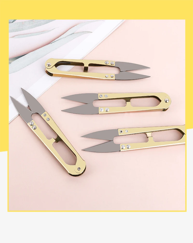 Description Picture 2 of item5/10/12pcs Yarn Shears Cutting Sewing Scissors Shears Cross Stitch Scissors Embroidery Scissor U Thread Scissors for Fabric DIY