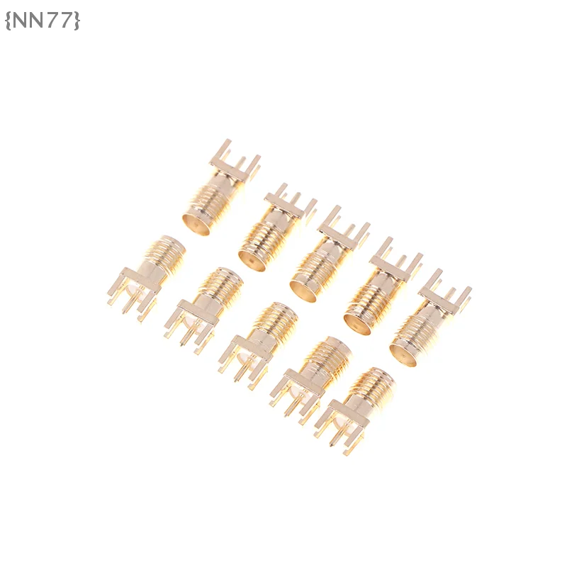 【Ja】10개 SMA 암잭 어댑터 세트 - 솔더 베이스가 있는 PCB 엣지 마운트 소켓, RF 커넥터