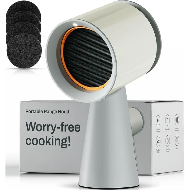 Portable Desktop Range Hood – 3-Speed Exhaust Fan with Triple Filter