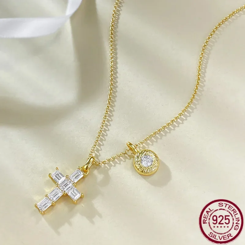 

Новинка, серебряный прямоугольный кулон S925 3*4, модное универсальное ожерелье для поездок, свадебные украшения