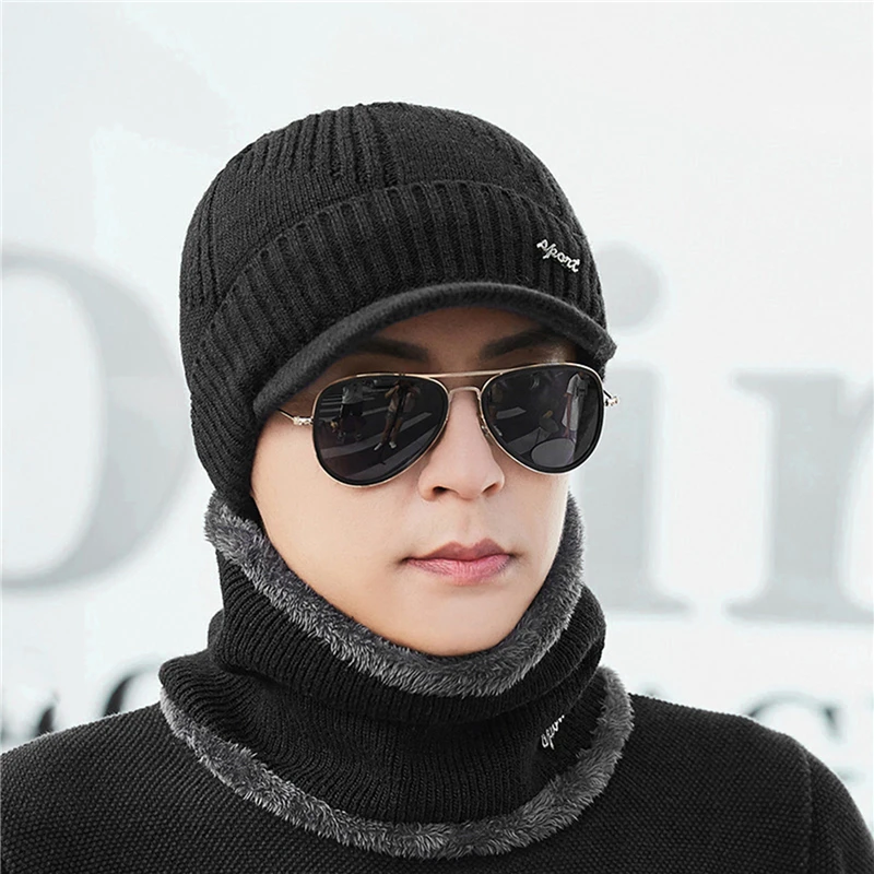 

New Fashion Winter Hats Beanies Hat For Men Women Wool Scarf Caps Balaclava Mask Gorras Bonnet Knitted Hat