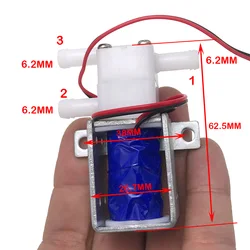 Mini Micro 2 Position 3 Way Electric Solenoid Valve N/O N/C DC 6V / 12V/ 24V/ 36V Small Electromagnetic Water Valve Flow Control