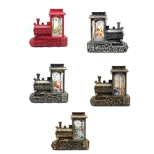 

HOT Christmas Locomotive Candle Wind Lantern Retro LED Glowing Night Light Night Light Home Decor Ornaments Gifts