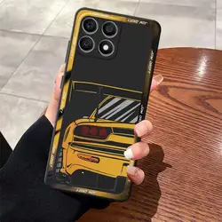 Japanese JDM Drift Car Black Soft Phone Case for Honor 8X (Mix01)