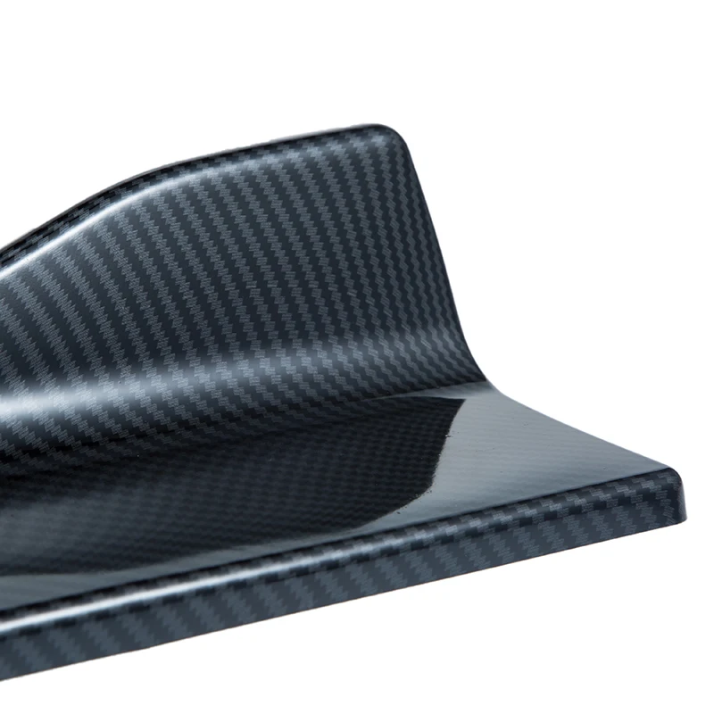 Universal Car Spoiler Lateral Front Bumper Rear Side Skirt Lip Rocker Wings Carbon Fiber Glossy Black Protection Trims Styling
