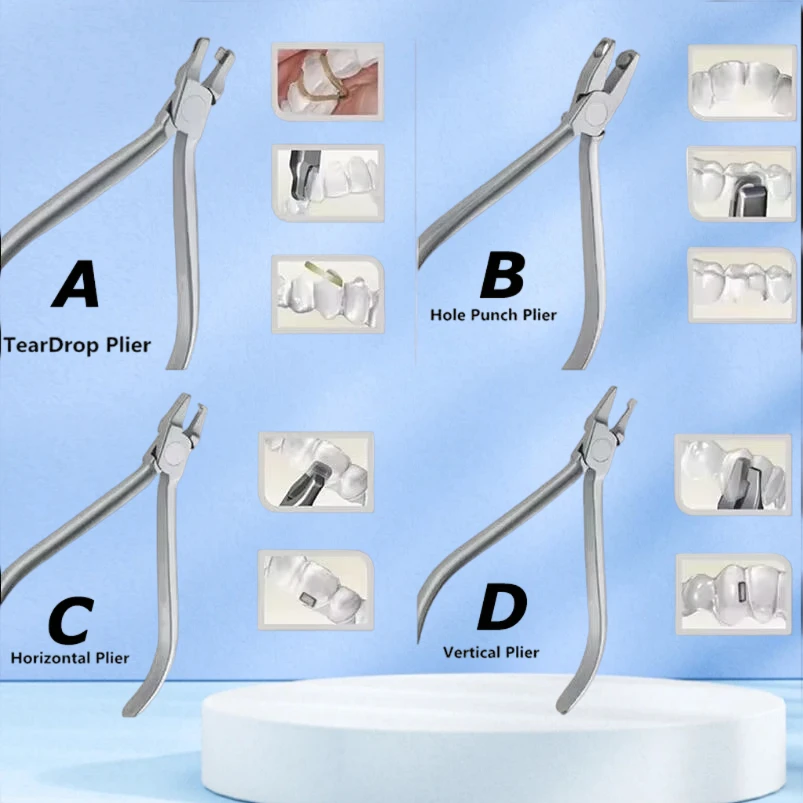 Dental Kieferorthopädische Aligner Zangen Thermische Bilden Unsichtbare Klammer Vertikale Zahnarzt Kieferorthopädische Zange Werkzeuge 4 Teile/satz