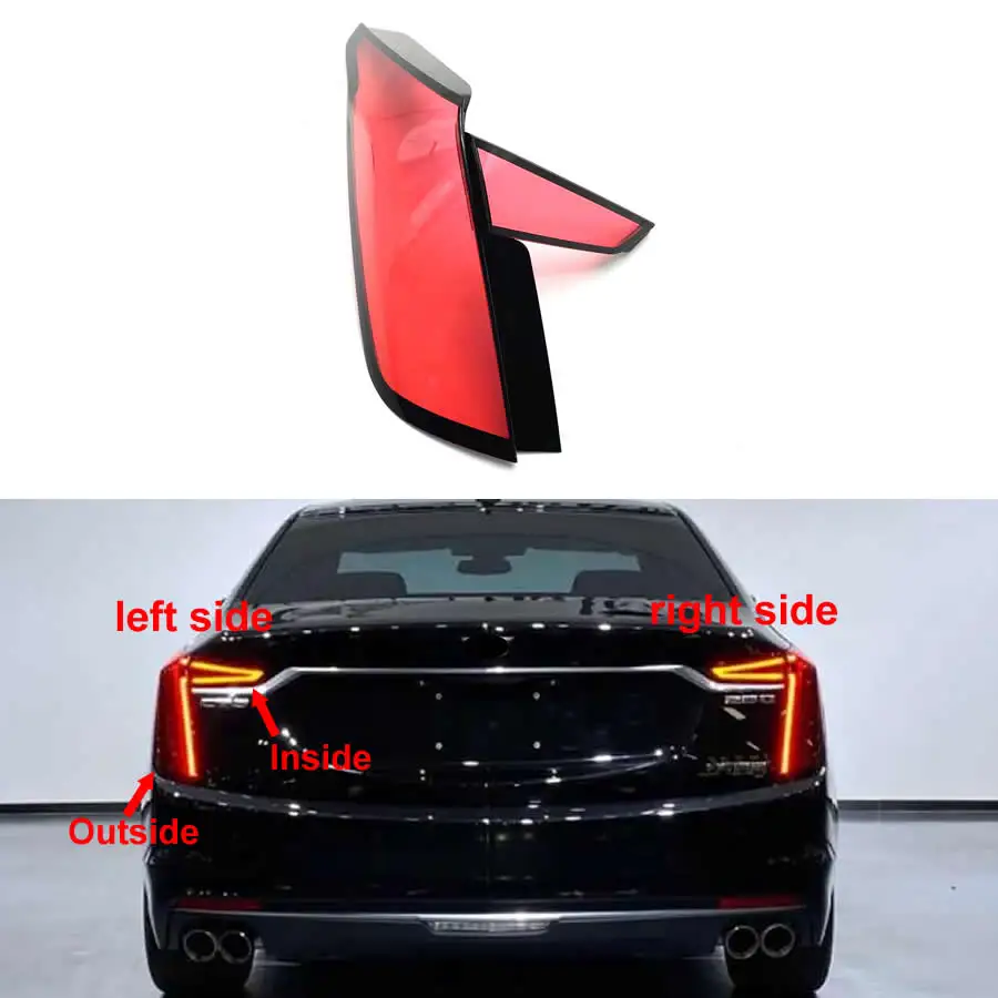 

For Cadillac Ct6 2019 2020 Rear Taillight Shell Tail Lamp Cover Turn Signal Stop Light Mask Auto Replacement Parts X