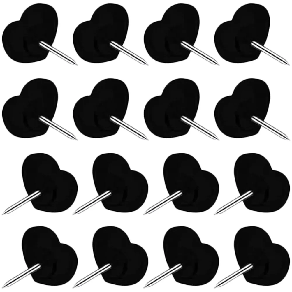 200Pcs 하트 모양의 푸시 핀 게시판용 프리미엄 플라스틱 스틸 맵 핀 홈 오피스 학교 장식 매일 사용
