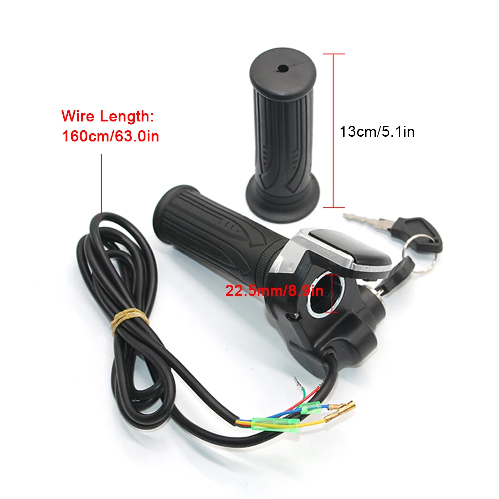 24V 36V 48V Twistthrottle Grip For E-Bike Electric Scooter Speed Handlebar Sets - Foto 11