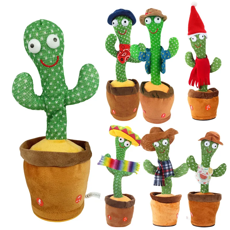 Dancing Talking Cactus Toys Singing Mimicking Recording Repeating What You  Say Glow Stuffed Toy For Baby Boys Girl With clothing - AliExpress 26