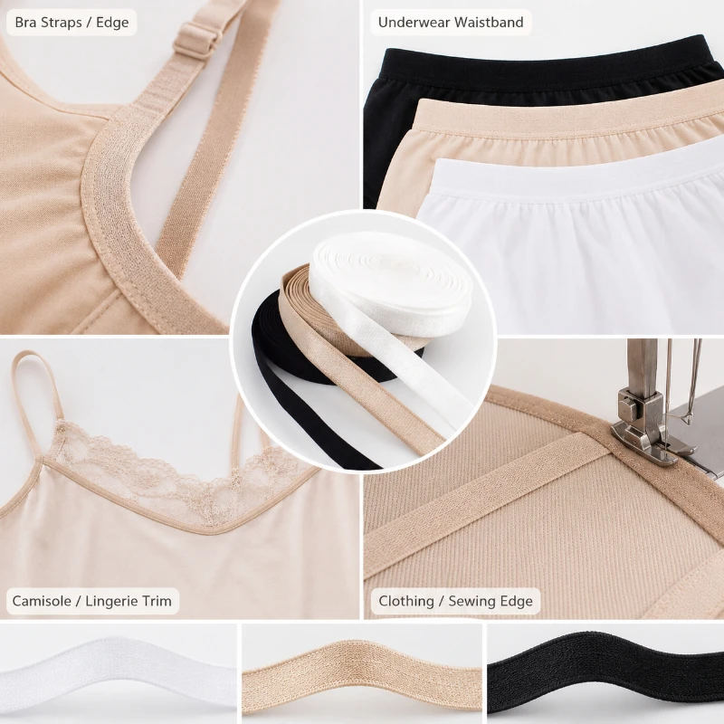 Durable Nylon Elastic Band for DIY Garment Accessories - Multiple Lengths Available