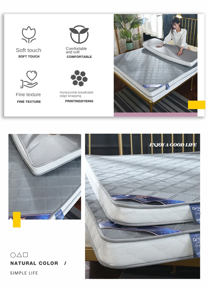Description Picture 3 of itemTopper Single Mattresses Folding Mattress for Couple Japanese Full Size Futon Tatami To Sleep Bedroom Furniture Bed Pad