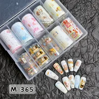 Nouveaux autocollants de transfert de manucure Graffiti peints à la main, feuilles d'ongles (besoin de être assorties à la colle de transfert), 10 couleurs pour ongles 2