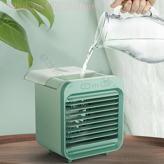 Nouveau mini climatiseur portable USB rechargeable à 3 vitesses, ventilateur de refroidissement, ventilateur de bureau 1