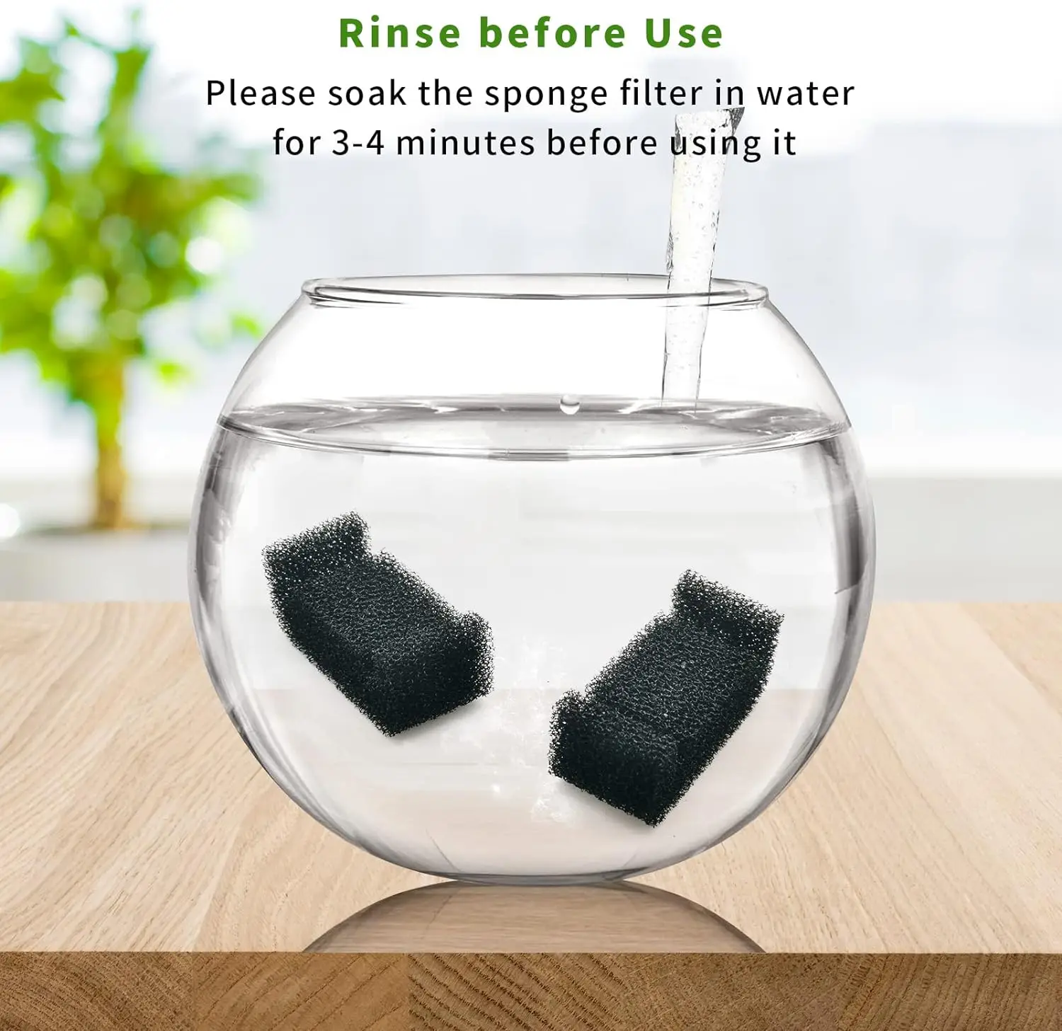 Paquet de 4 livres en mousse pour fontaine d'eau pour animaux de compagnie chat, OYES éponge chat fontaine filtre remplacement, compatible DR-DC160 pompes carrées