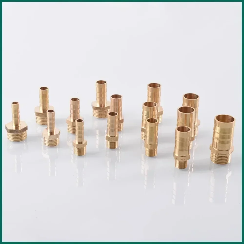 BSP Male Female Hose Barb Nipple Straight/Elbow 90 Degree Brass Pipe Fitting Connector 1/8"-1" 3-50mm