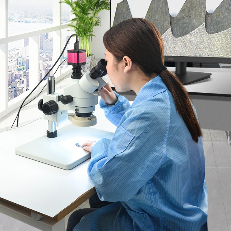 

SZM-45T1 True Three Eyes Microscope Mobile Phone Maintenance HD Professional 7-45x Continuous Zoom Industrial Circuit Main Board