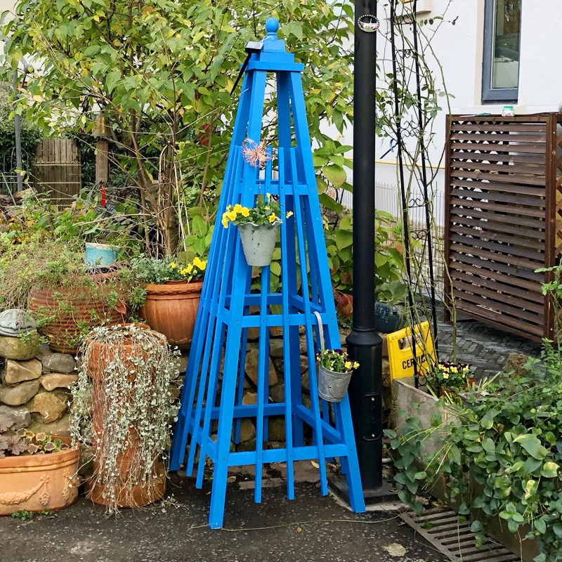 

Flower stand pagoda flower stand vine climbing flower stand preservative wood solid wood vine moon climbing vine