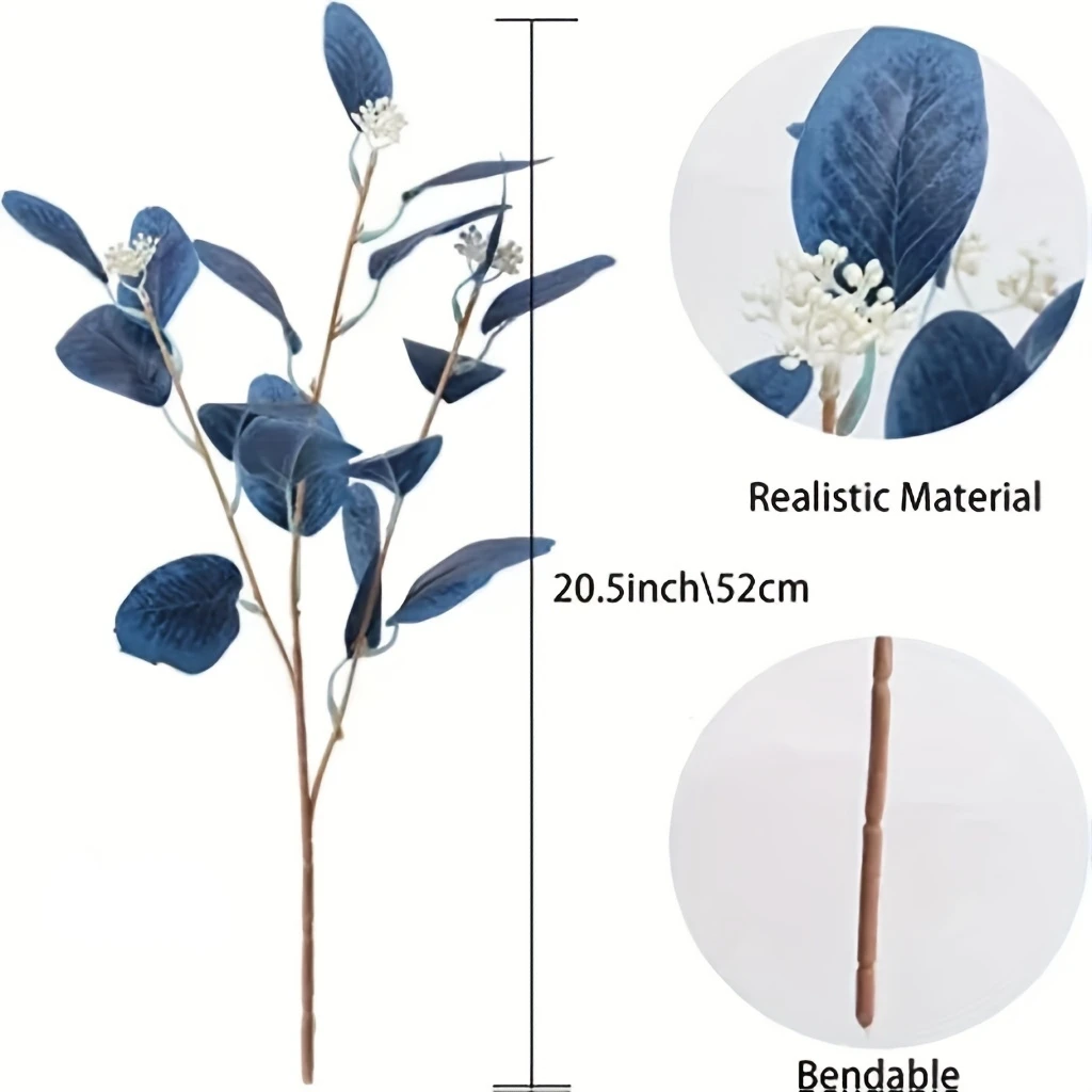 6PCS Faux Eucalyptus Stems 3