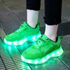 New Children's LED Light Shoes USB Charging Children's Sneakers Mesh Breathable Boys and Girls' Sports Shoes 6