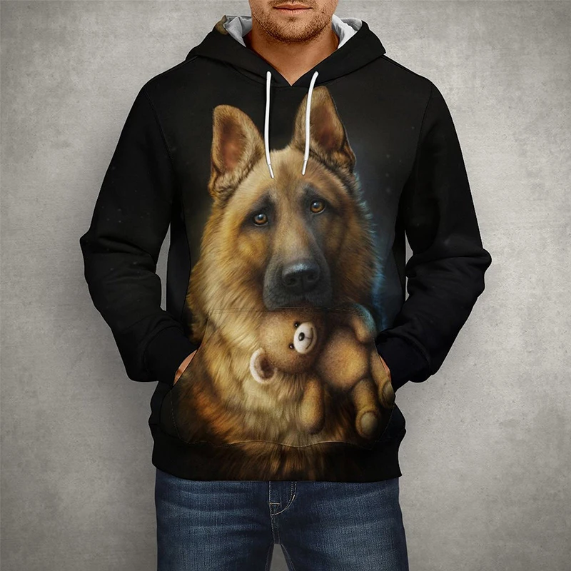 

2023 New 3D Hooded Sweatshirts Funny Pug Dog Hoodies Men Women Cool Animal Printed Pullover Fashion Casual Coat Clothing