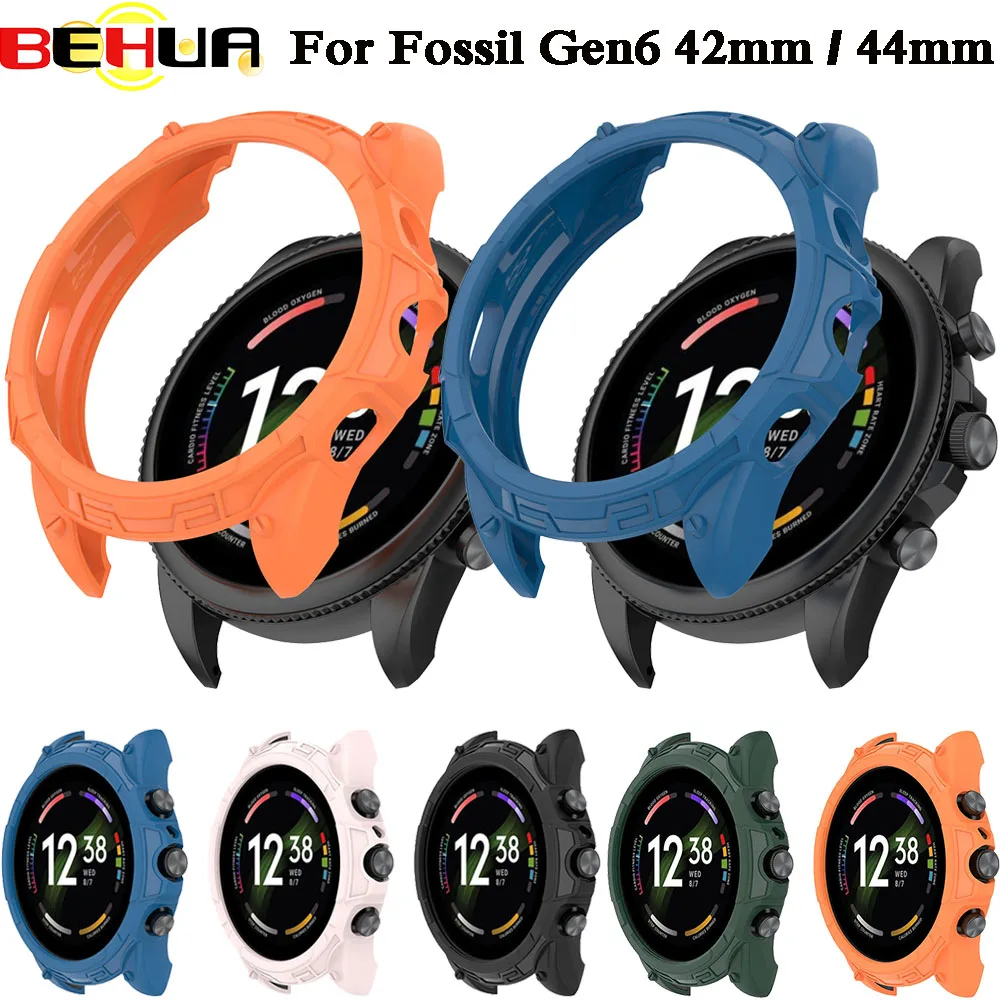 

BEHUA ТПУ защитный чехол для Fossil Gen 6 42 мм/44 мм SmartWatch чехол для Gen6 Защита от царапин бампер оболочка