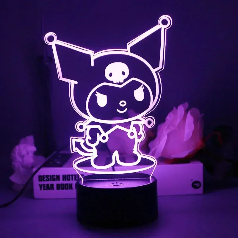 New Cartoon Sanrio Hello Kitty My Melody Kuromi Night Light 16 Scatola Luminosa Colorata Camera Da Letto Carina Mini Lampada Da Scrivania Camera Da Le
