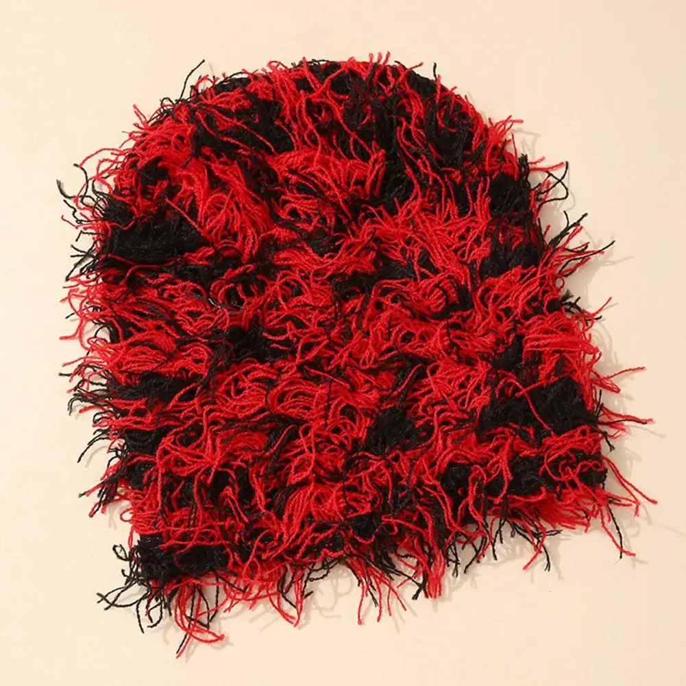 

Lady Winter Hat Cozy Unisex Winter Hats Fuzzy Knitted Head Protection with Anti-slip Elastic Soft Warm Skullies Caps for Couples
