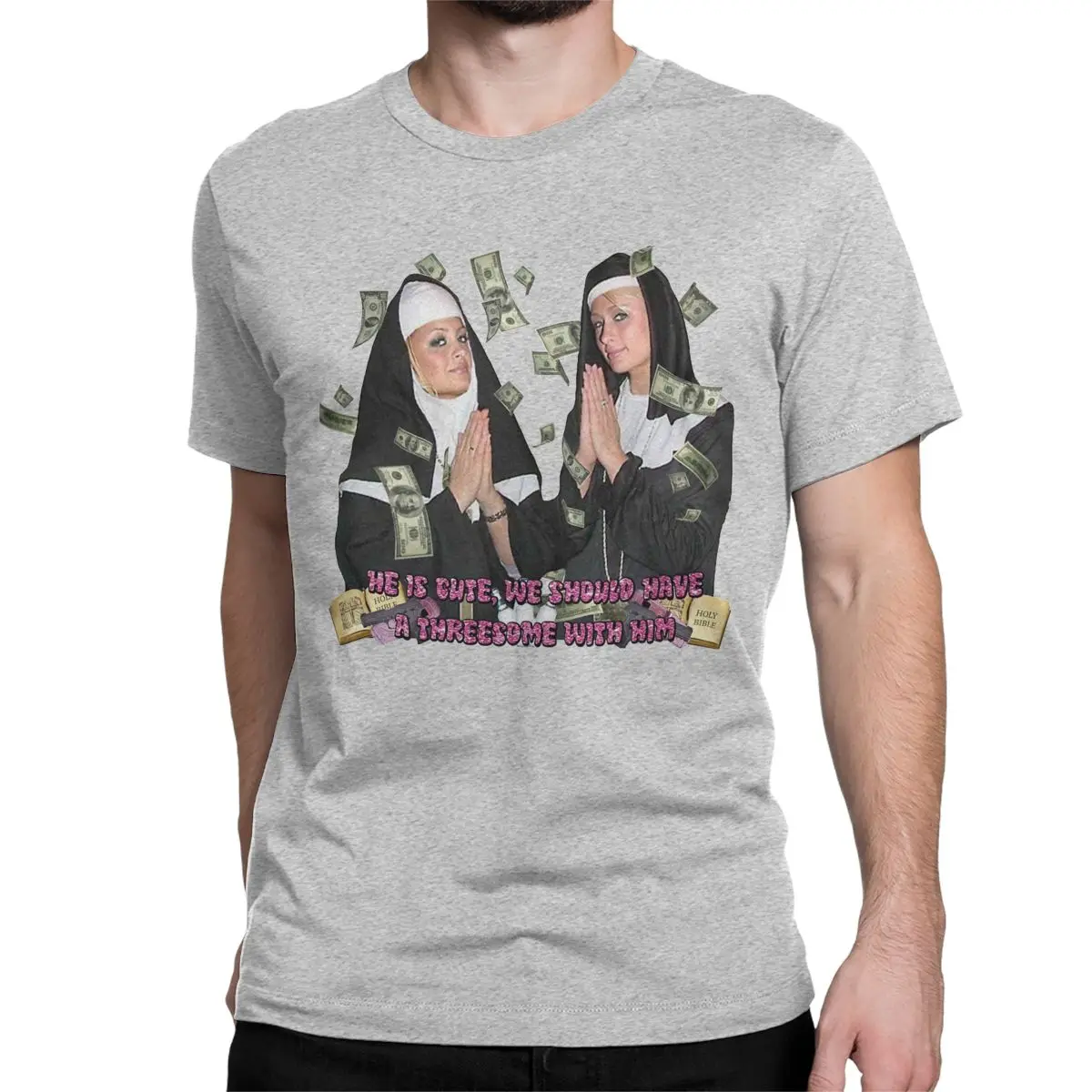 thumbnail image 1 of Camisetas de Ocio y Nichole Richie como Monjas para Hombre y Mujer, Camisetas de Algodón Puro, Camisetas de Manga Corta, Idea de Regalo, Ropa, 1 of 7