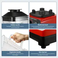 Robot culinaire puissant 2000W pour smoothies glacés, pour la cuisine, mixeur commercial haute puissance, mélangeur stationnaire, extracteur de jus, blender sans BPA 6
